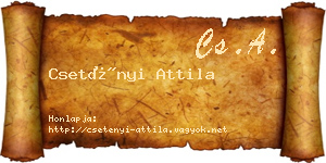 Csetényi Attila névjegykártya