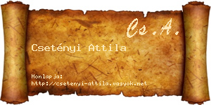 Csetényi Attila névjegykártya