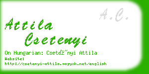 attila csetenyi business card